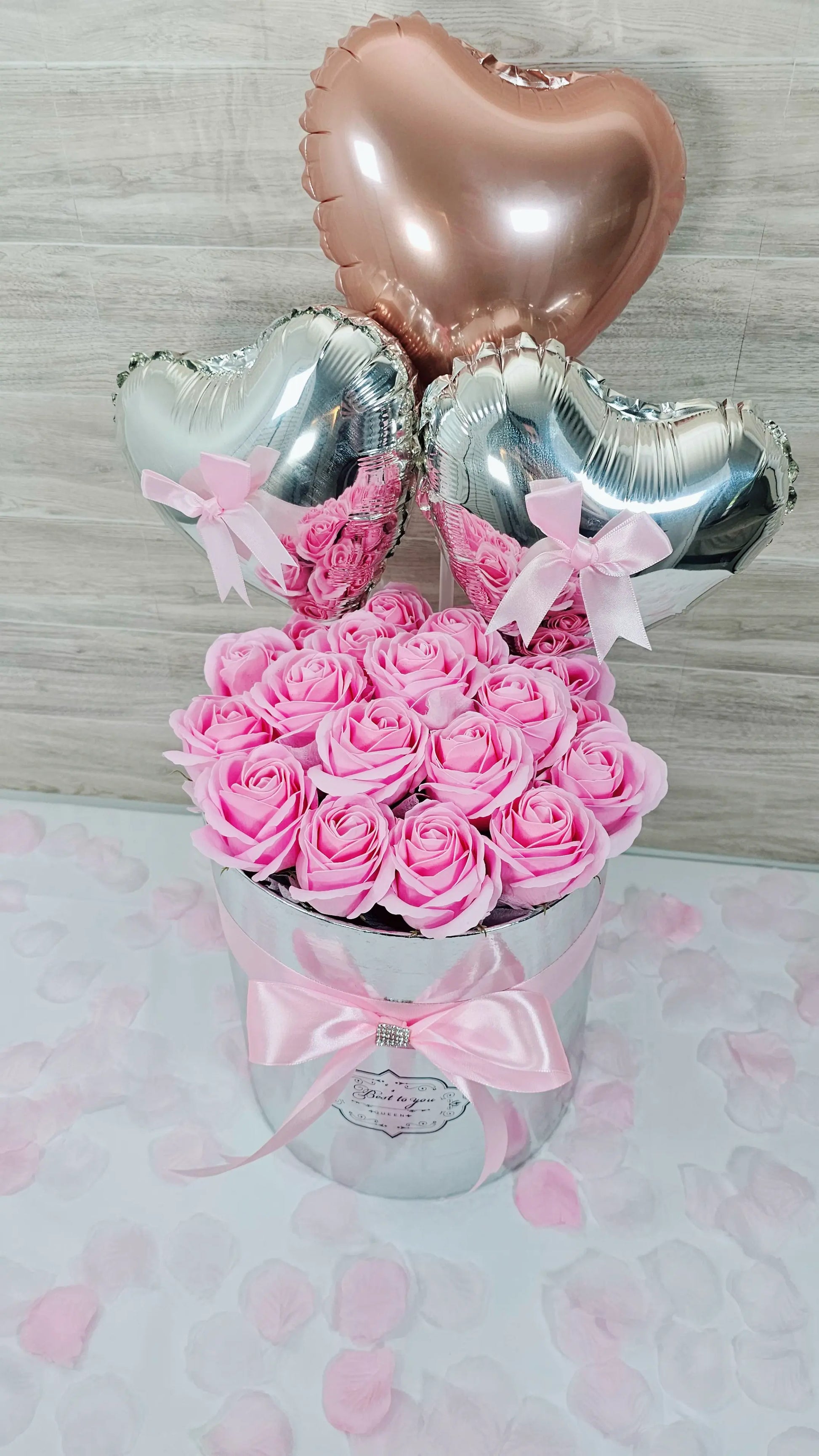 Forever in Bloom Flower and Balloon Set - Amor in a Box