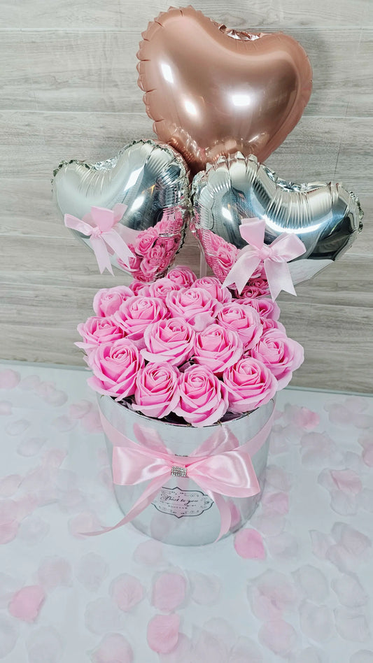 Forever in Bloom Flower and Balloon Set - Amor in a Box